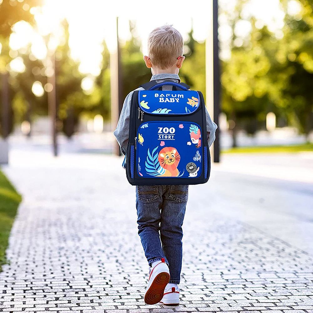 Eazy Kids - Leo School Bag Blue - 15.4 Inch