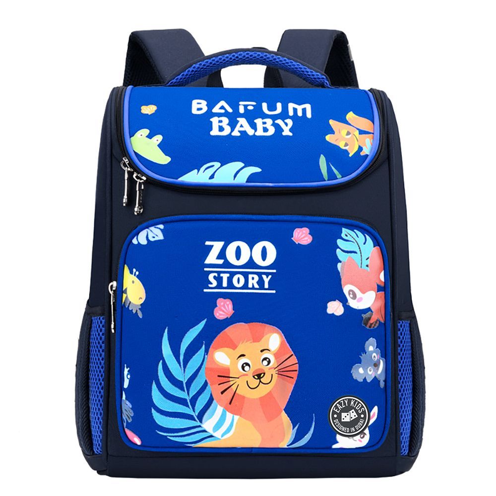 Eazy Kids - Leo School Bag Blue - 15.4 Inch