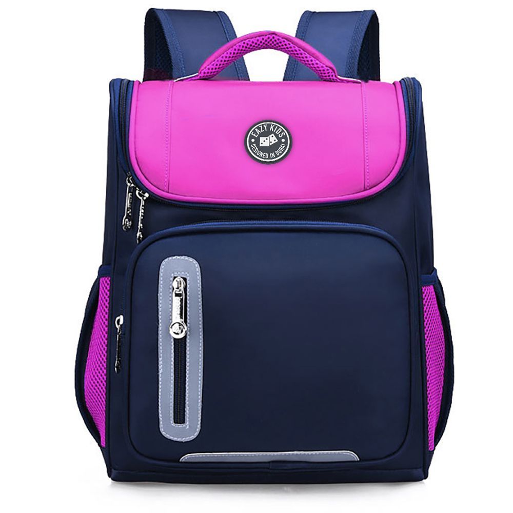 Eazy Kids - Ergonomic School Bag - Pink - 15 Inch