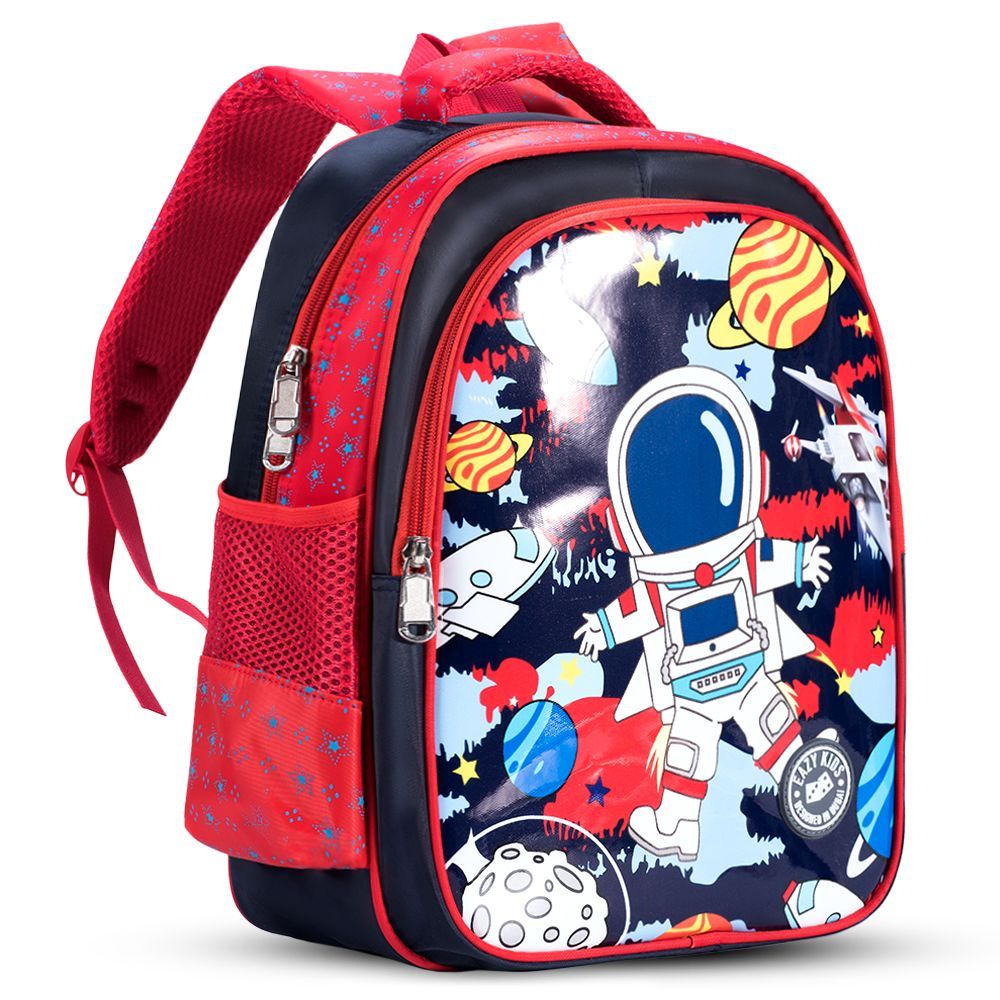 Eazy Kids - Astronaut School Bag - Red - 11.8 Inch