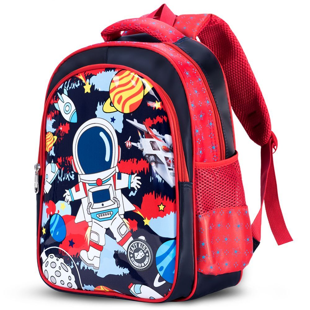 Eazy Kids - Astronaut School Bag - Red - 11.8 Inch