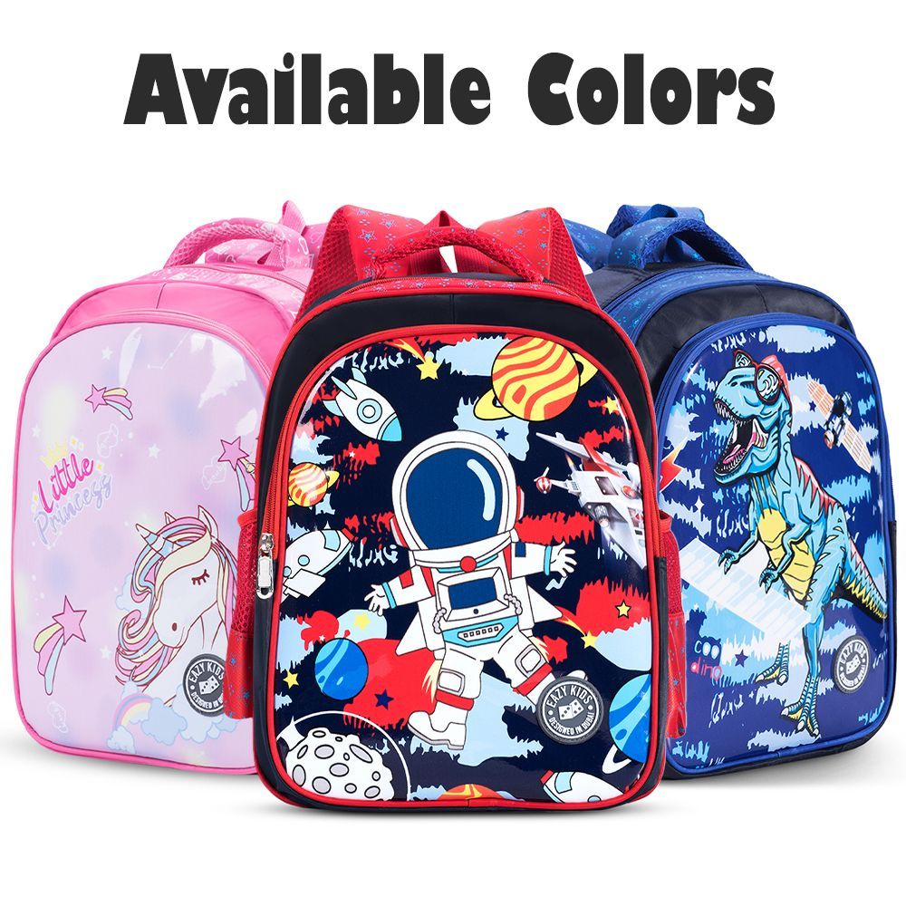 Eazy Kids - Astronaut School Bag - Red - 11.8 Inch