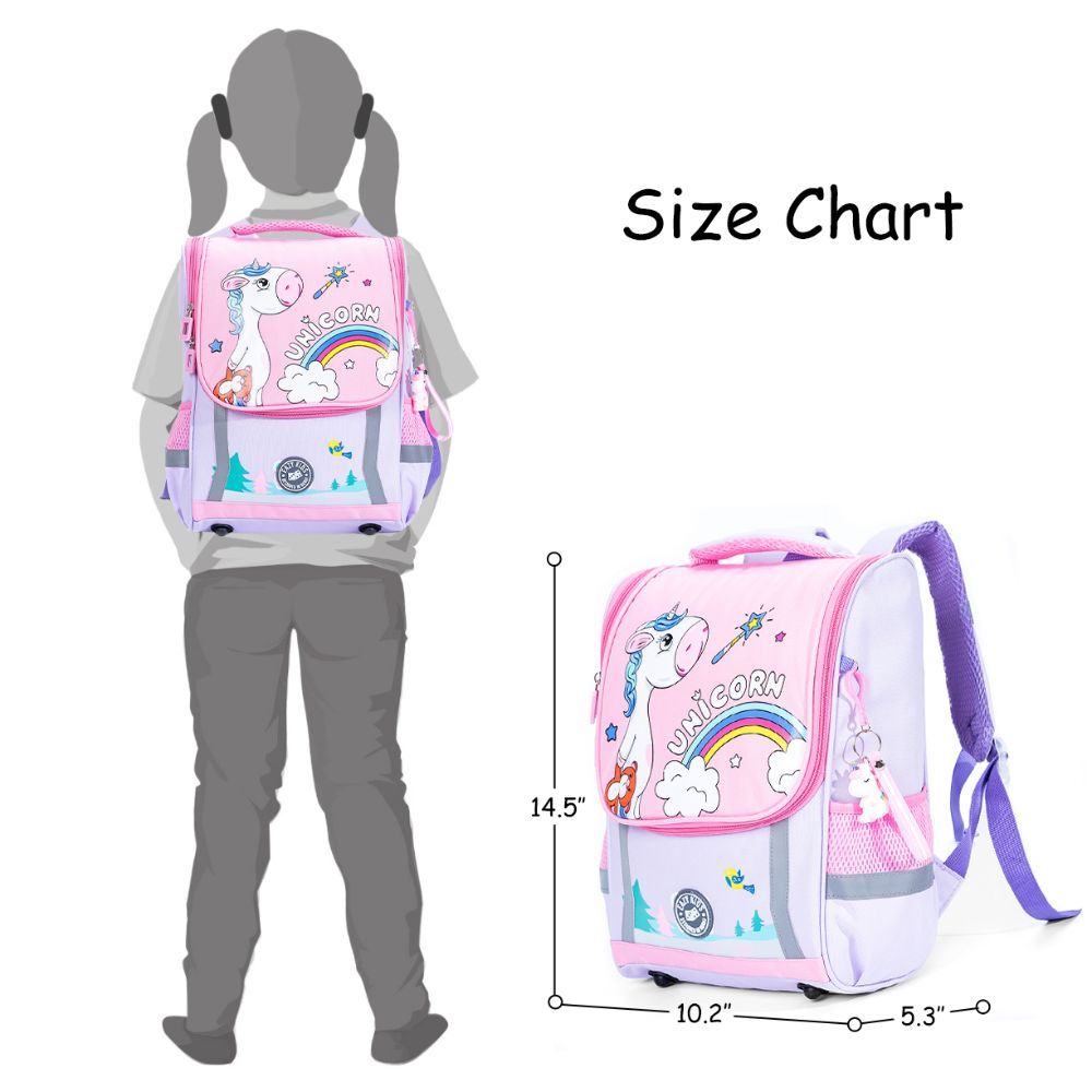 Eazy Kids - School Bag Unicorn - Purple/Pink - 14.6 Inch