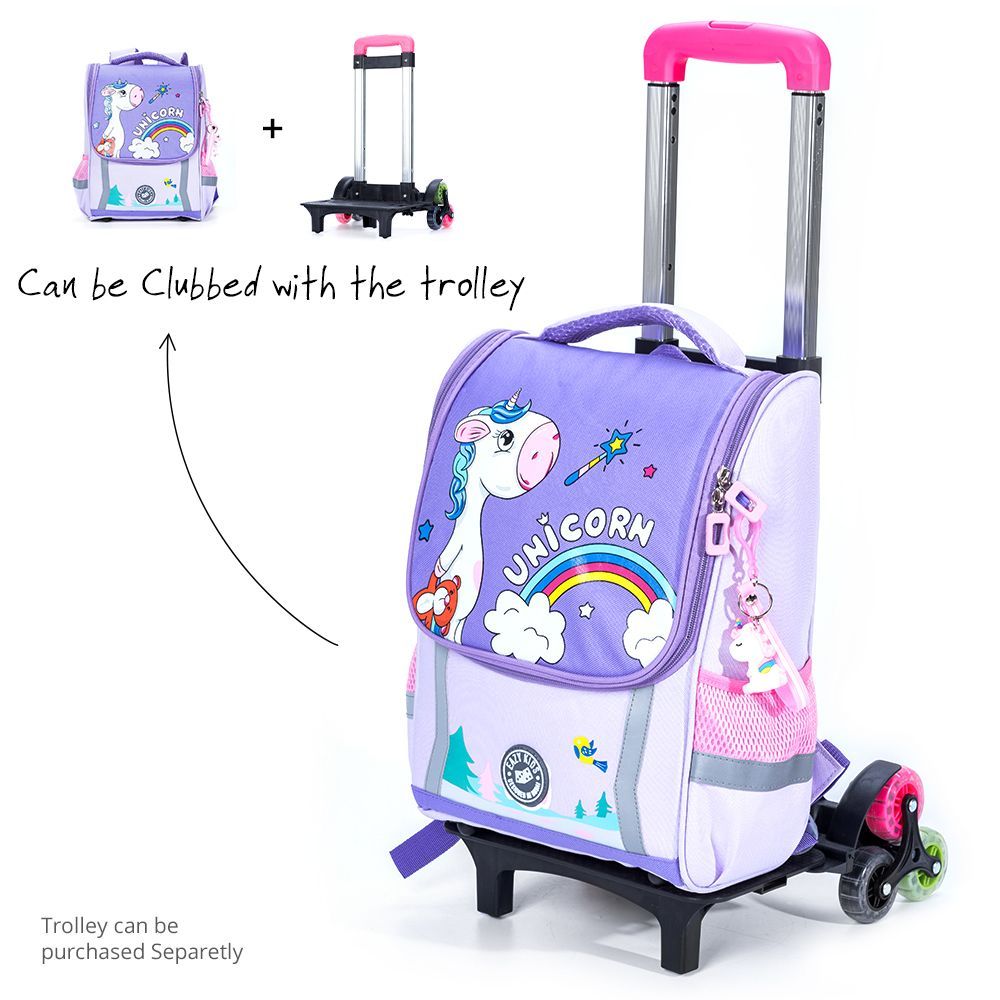 Eazy Kids - School Bag Unicorn - Prince Purple - 14.6 Inch