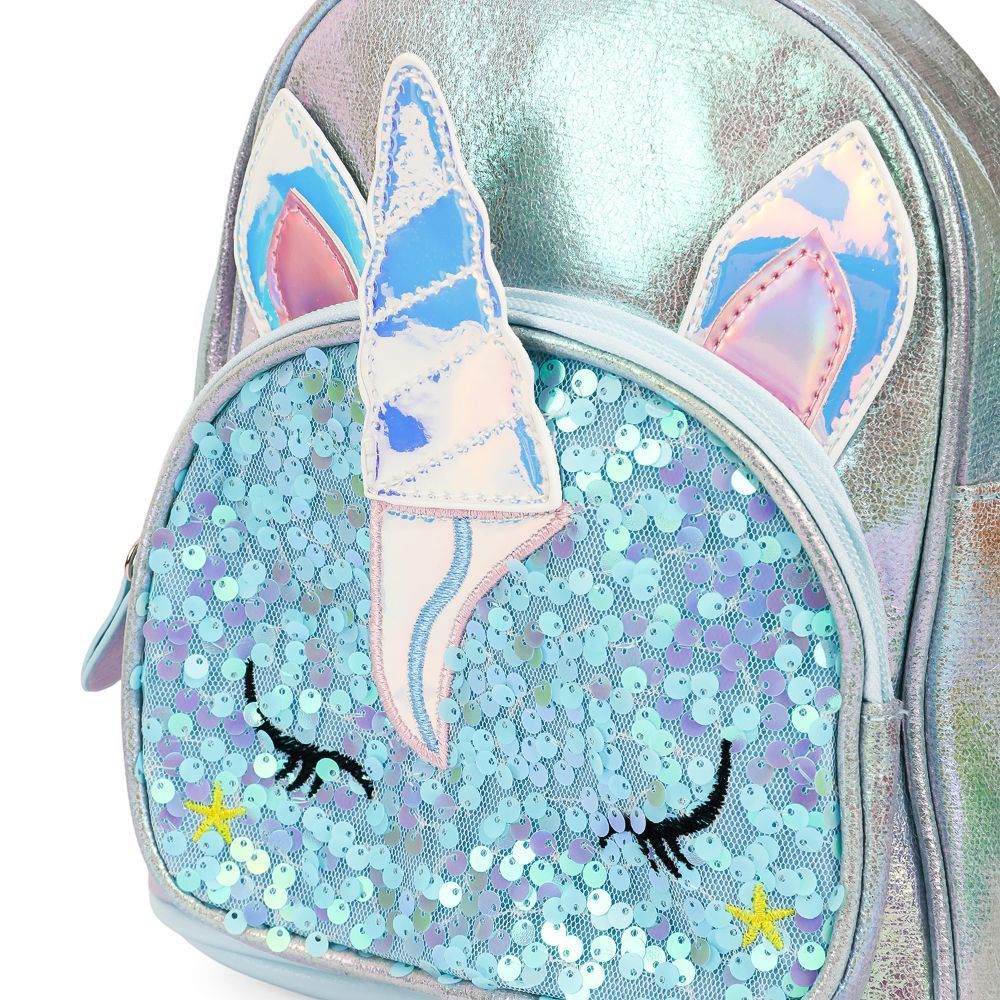 Eazy Kids - Sequin School Backpack - 10-Inch - Unicorn Green