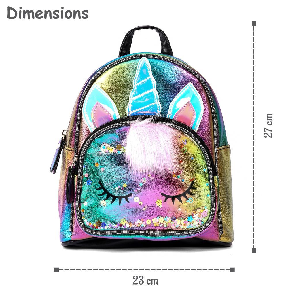 Eazy Kids - Sequin School Backpack - 10-Inch - Unicorn