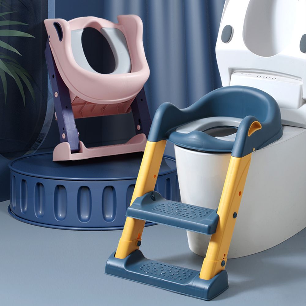 Eazy Kids - Step Stool Foldable Potty Trainer Seat - Blue