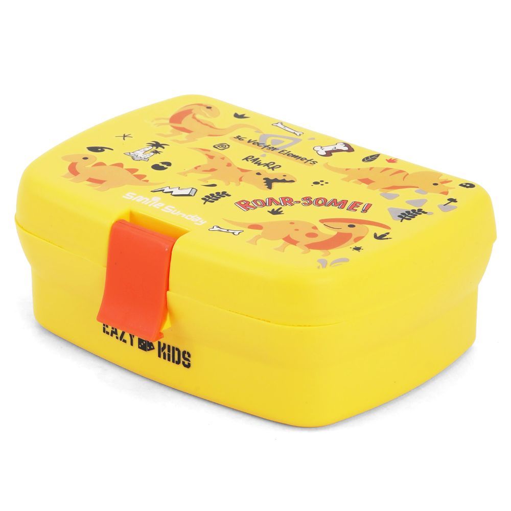 Eazy Kids Bento Lunch Box - Dino Yellow