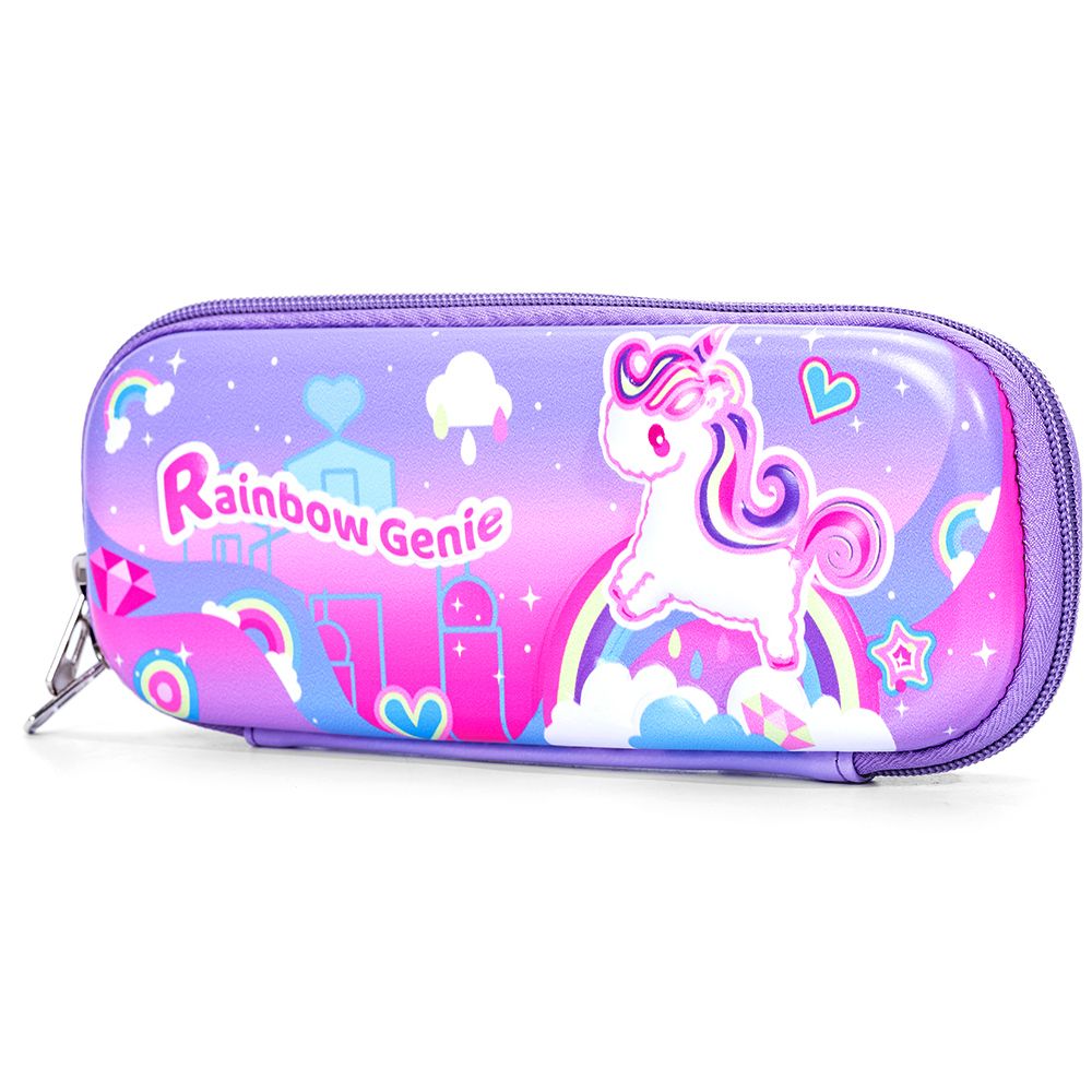 Eazy Kids - 3D Genie Unicorn Pencil Case - Pink