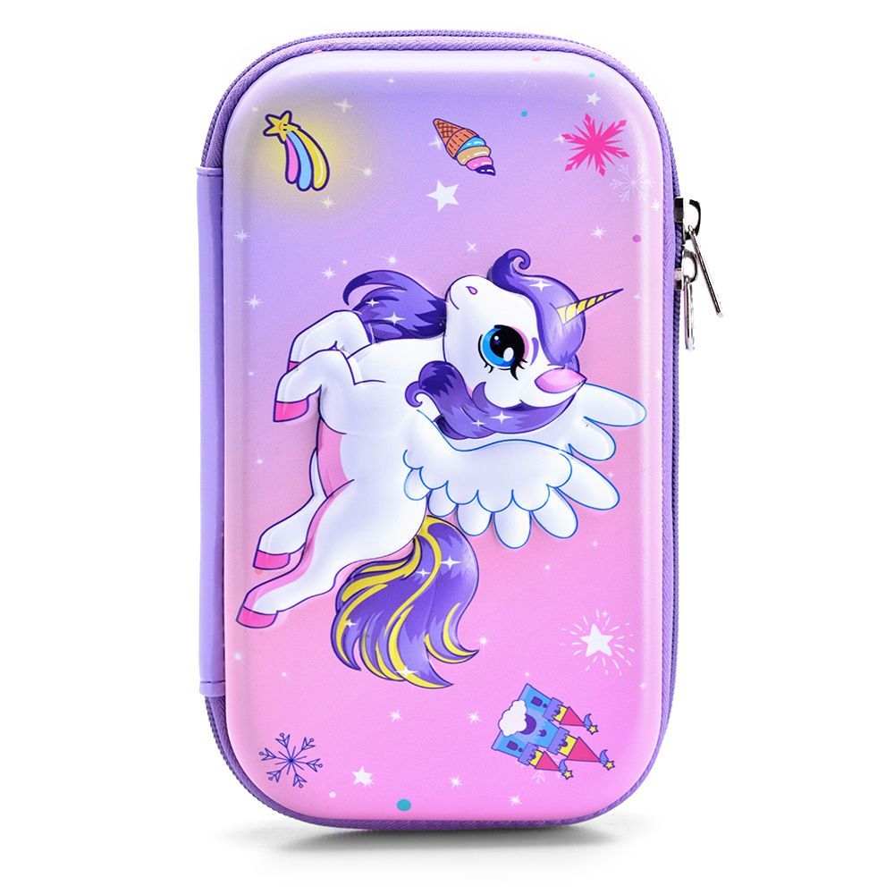 Eazy Kids - Unicorn Pencil Case - XL - Pink 