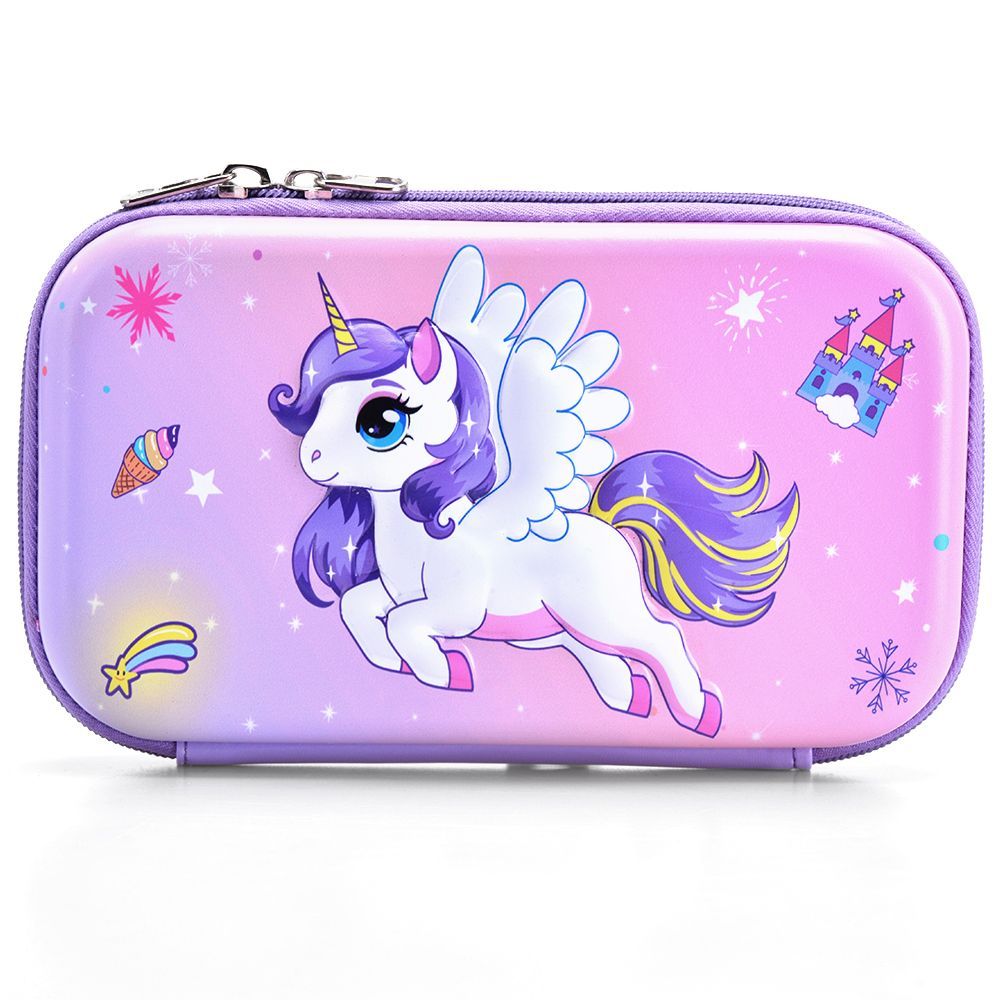 Eazy Kids - Unicorn Pencil Case - XL - Pink 