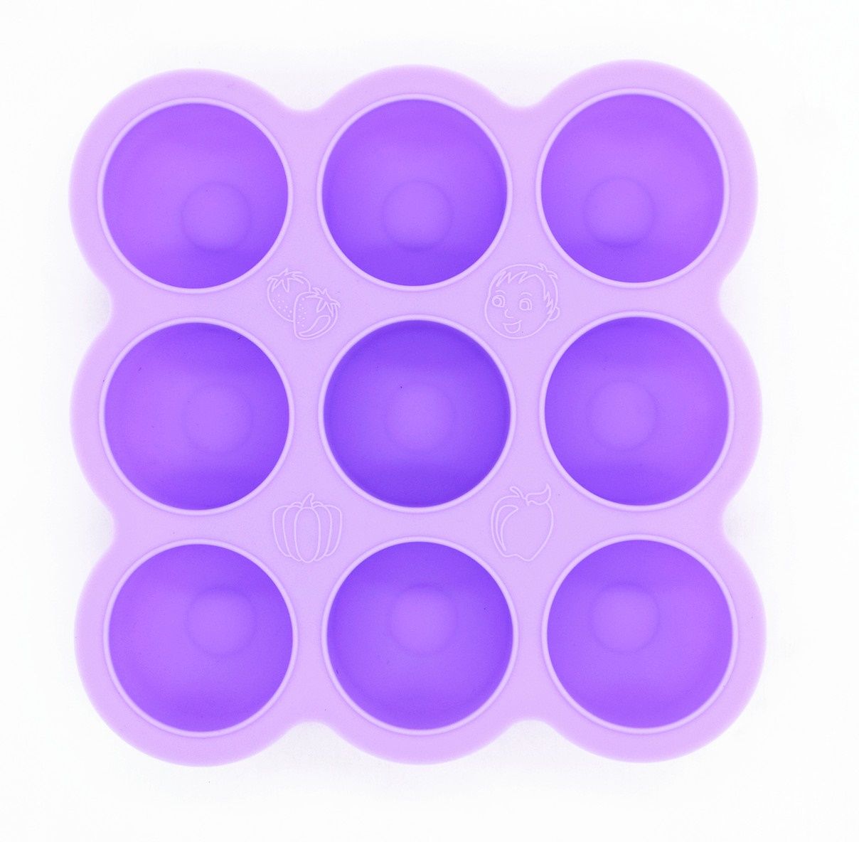 Eazy Kids Plate - Baby Food Freezer Tray - Purple