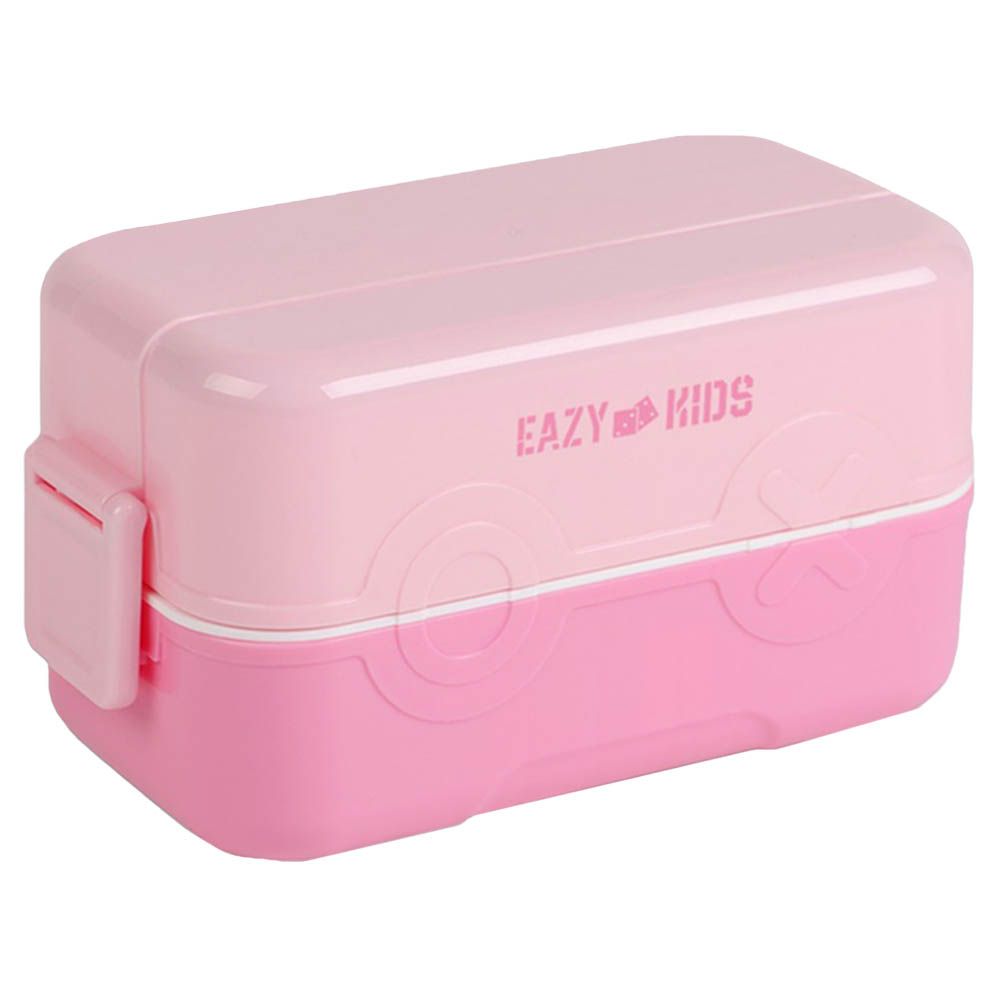 Eazy Kids - Double Decker Tic-Tac-Toe Lunch Box - Pink - 2C