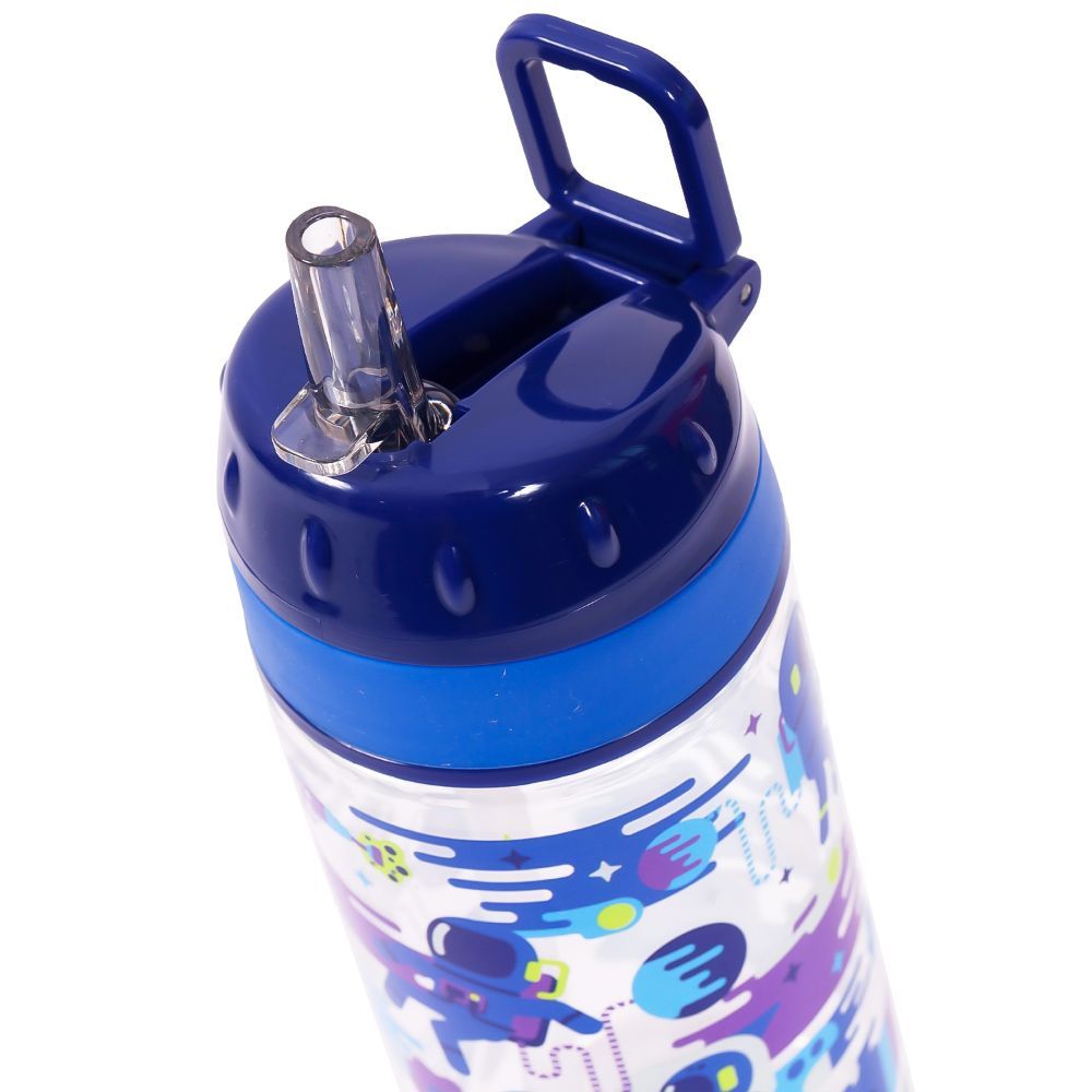 Eazy Kids - Astronauts Tritan Water Bottle W/ Handle 420ml - Blue