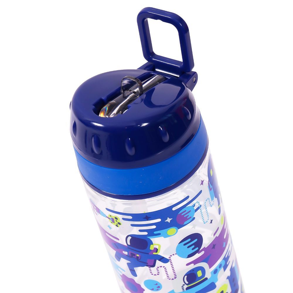 Eazy Kids - Astronauts Tritan Water Bottle W/ Handle 420ml - Blue