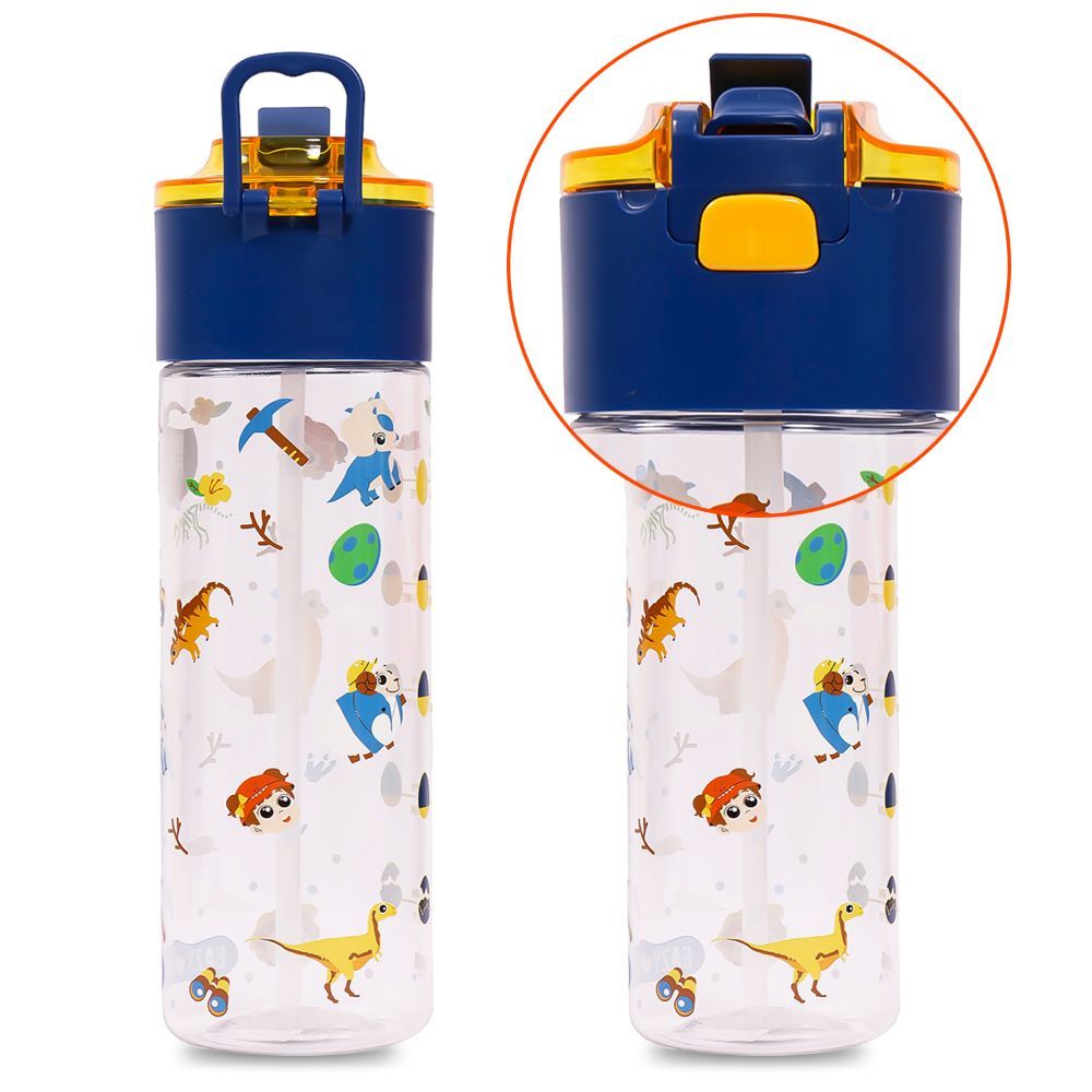 Eazy Kids - T-Rex Tritan Water Bottle W/ Snack Box 450ml - Blue