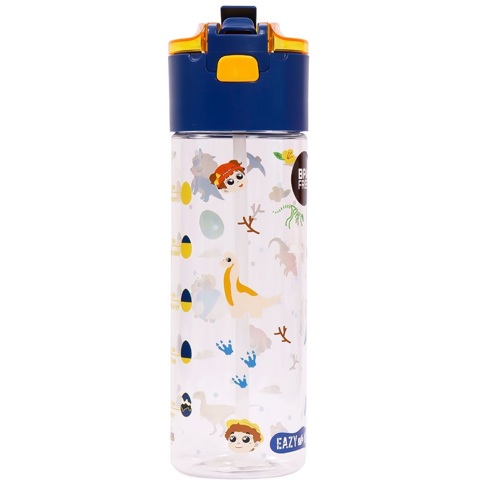 Eazy Kids - T-Rex Tritan Water Bottle W/ Snack Box 450ml - Blue