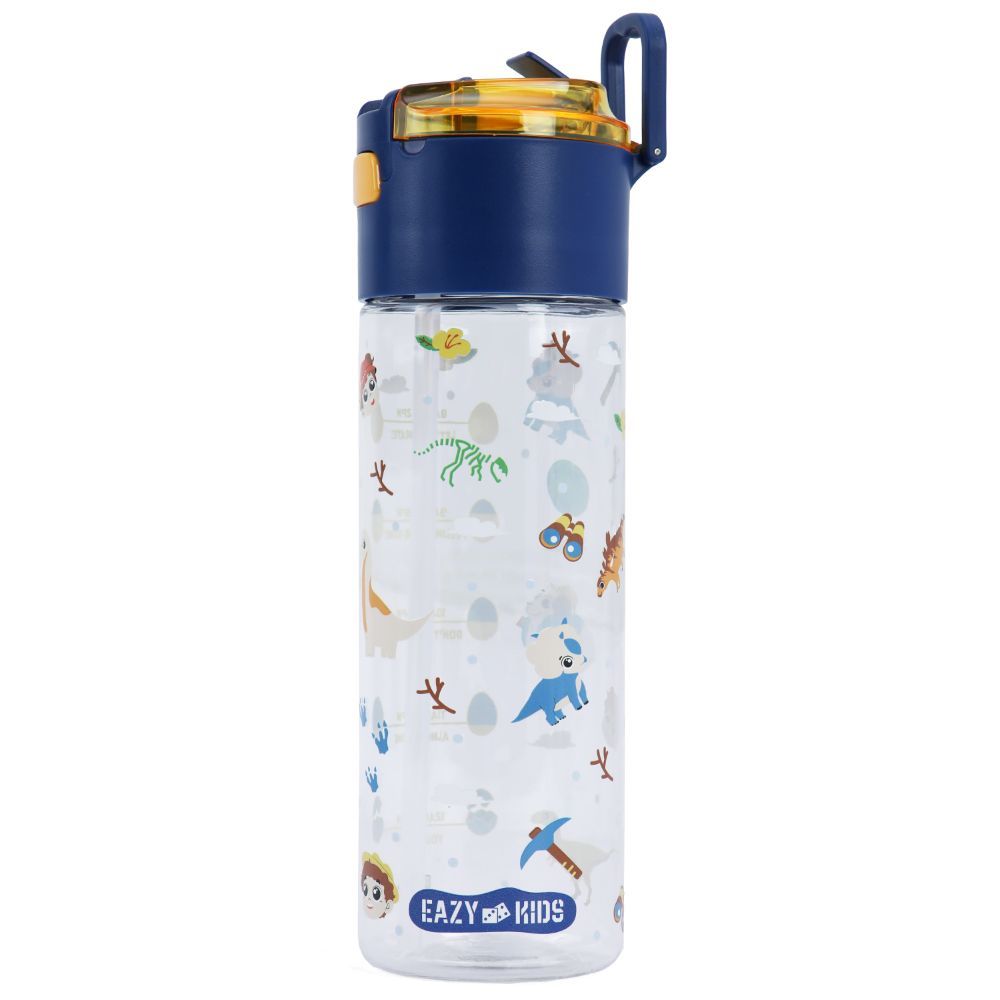 Eazy Kids - T-Rex Tritan Water Bottle W/ Snack Box 450ml - Blue