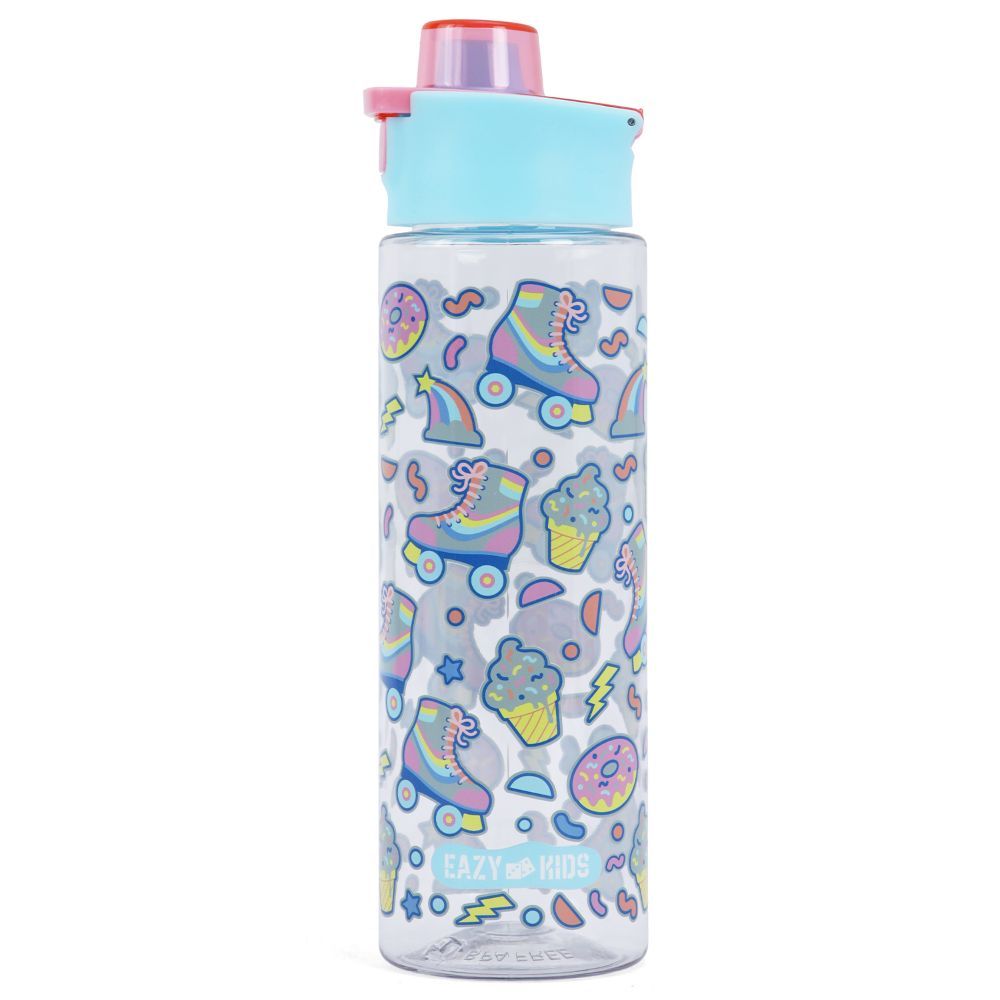 Eazy Kids - Gen Z Skater Tritan Water Bottle W/ Lid 750ml - Blue