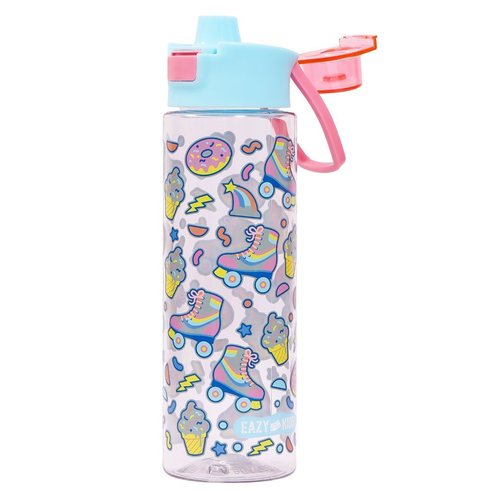 Eazy Kids - Gen Z Skater Tritan Water Bottle W/ Lid 750ml - Blue