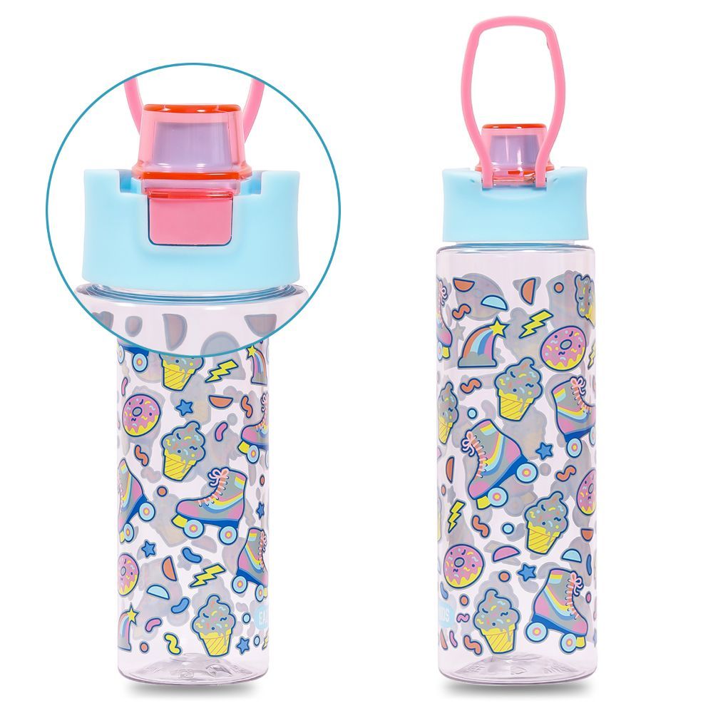 Eazy Kids - Gen Z Skater Tritan Water Bottle W/ Lid 750ml - Blue