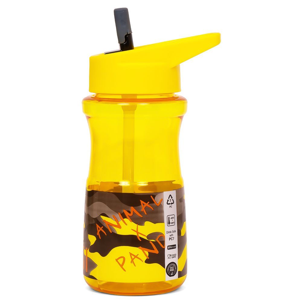 Eazy Kids - Water Bottle 500ml W/ Straw - Yellow