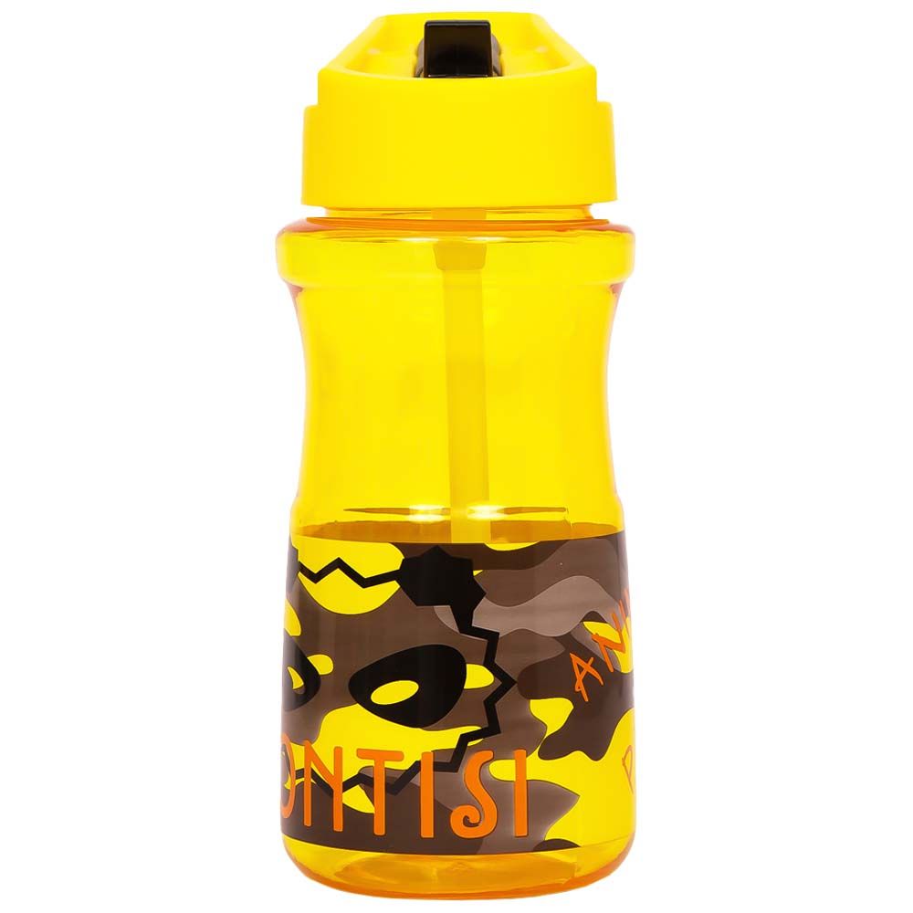 Eazy Kids - Water Bottle 500ml W/ Straw - Yellow