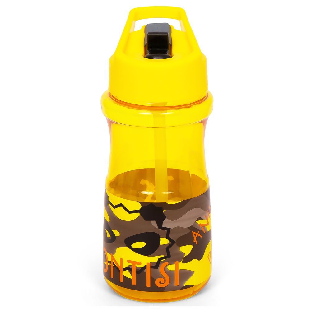 Eazy Kids - Water Bottle 500ml W/ Straw - Yellow