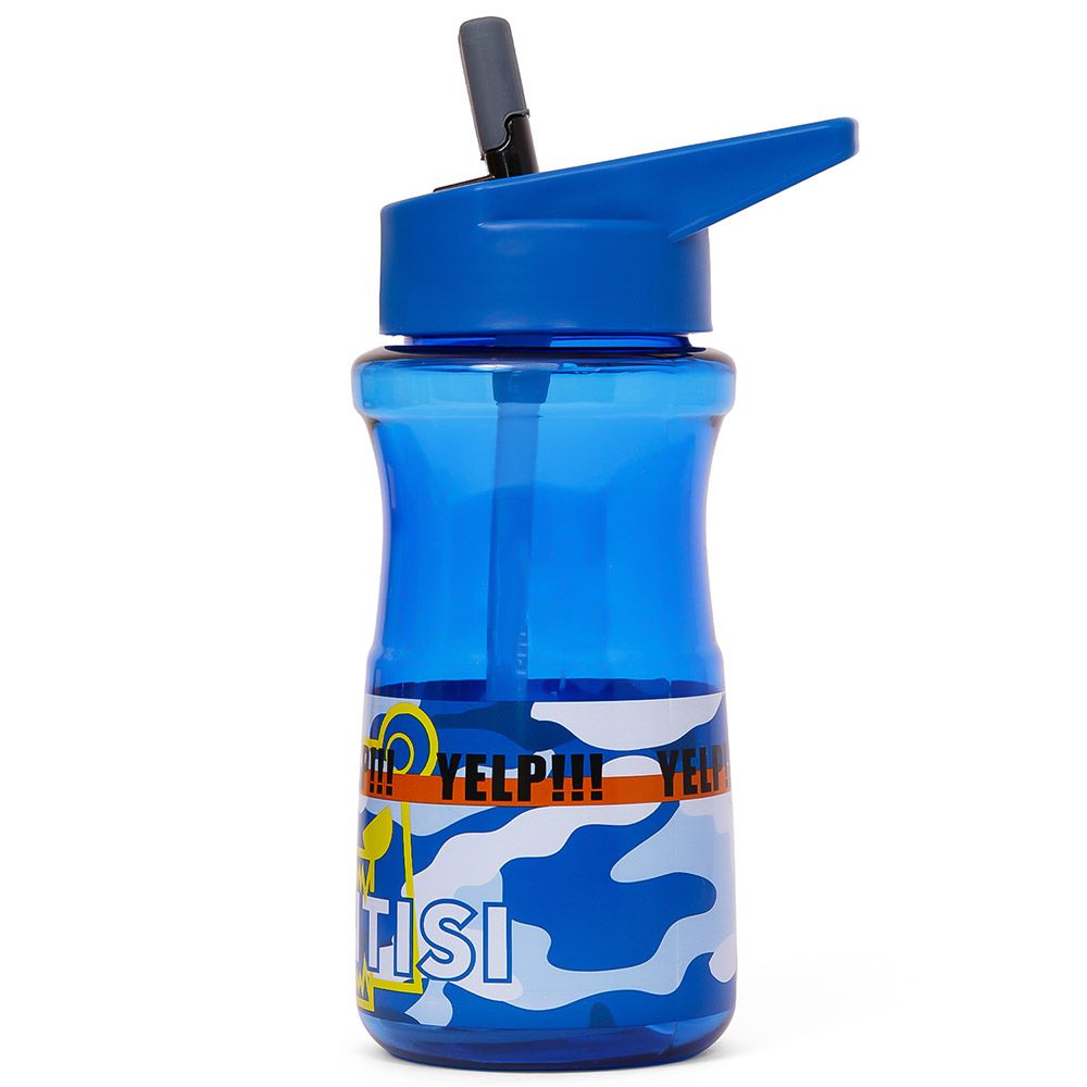 Eazy Kids - Water Bottle w/ Straw 500ml - Blue