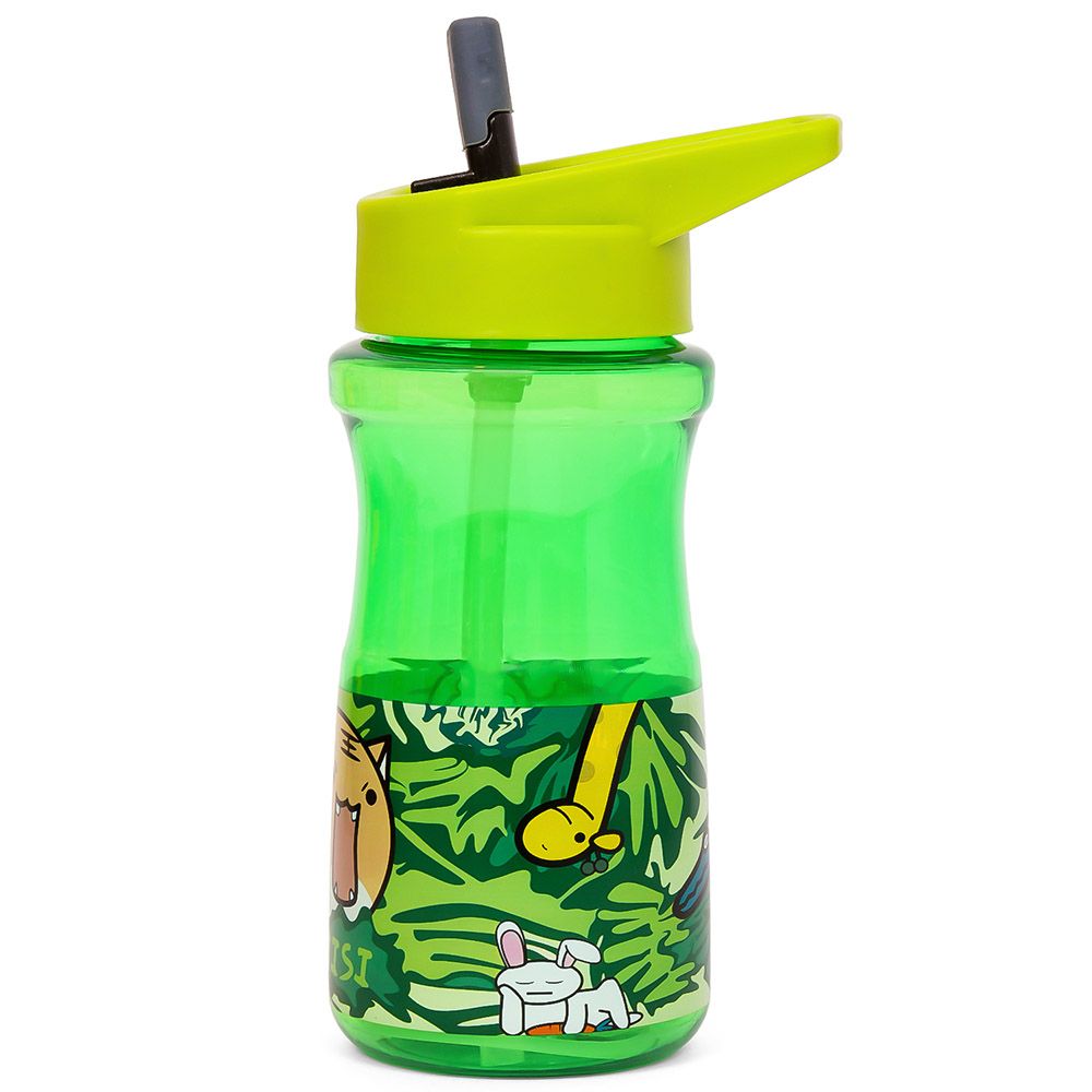 Eazy Kids - Water Bottle w/ Straw 500ml - Green