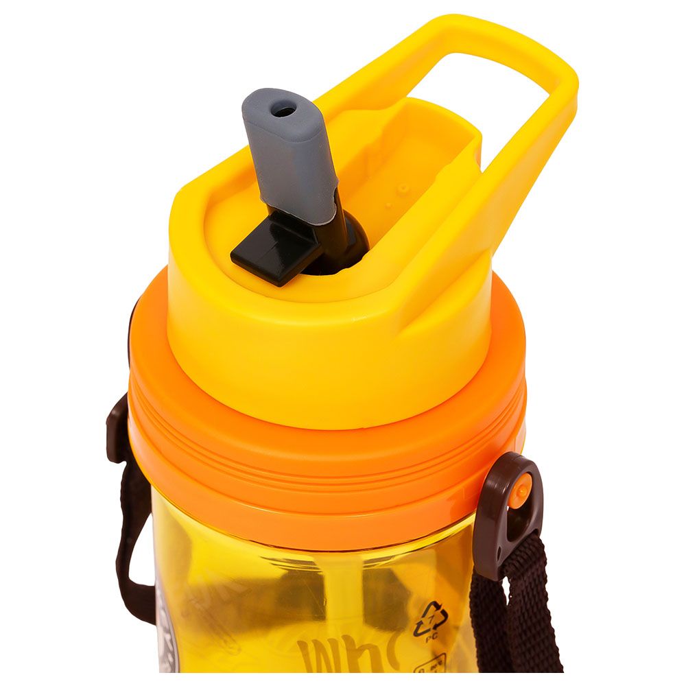 Eazy Kids - Water Bottle w/ Straw & Strap 500ml - Yellow