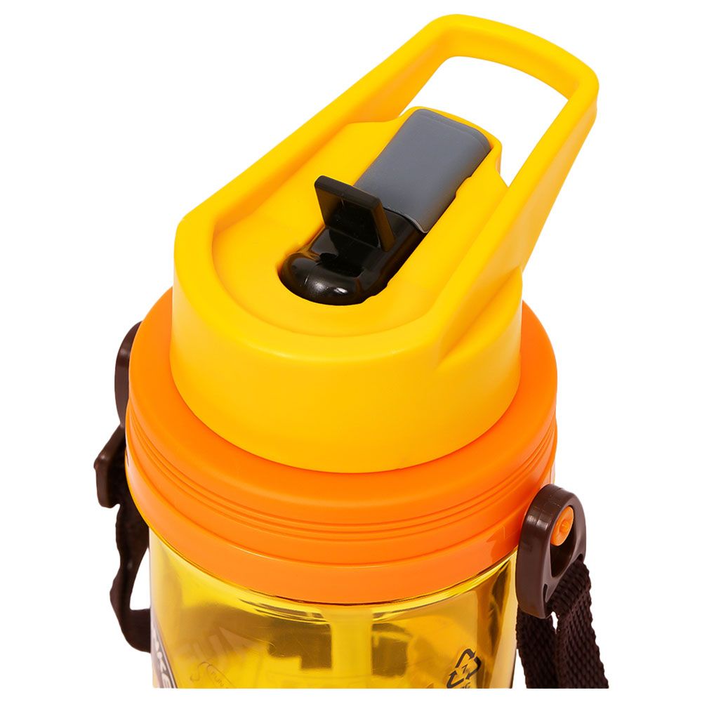 Eazy Kids - Water Bottle w/ Straw & Strap 500ml - Yellow