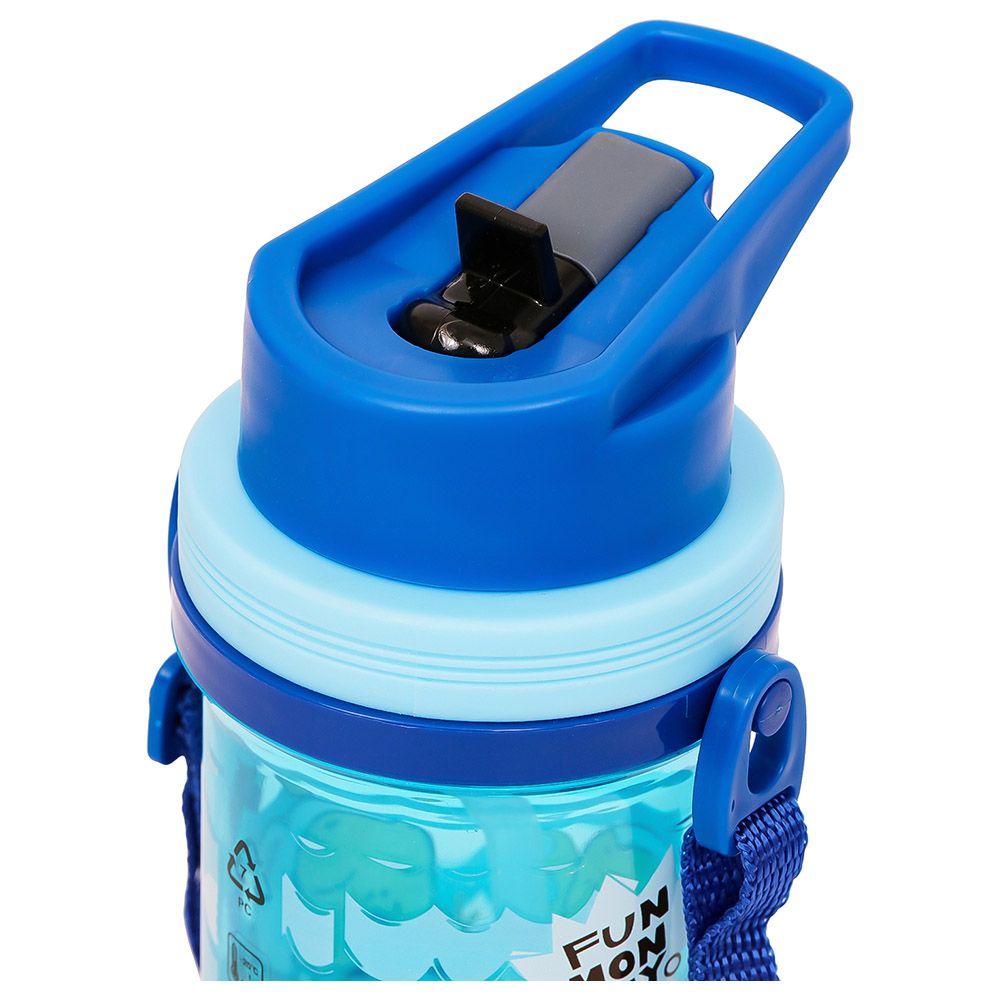 Eazy Kids - Water Bottle w/ Straw & Strap 500ml - Blue