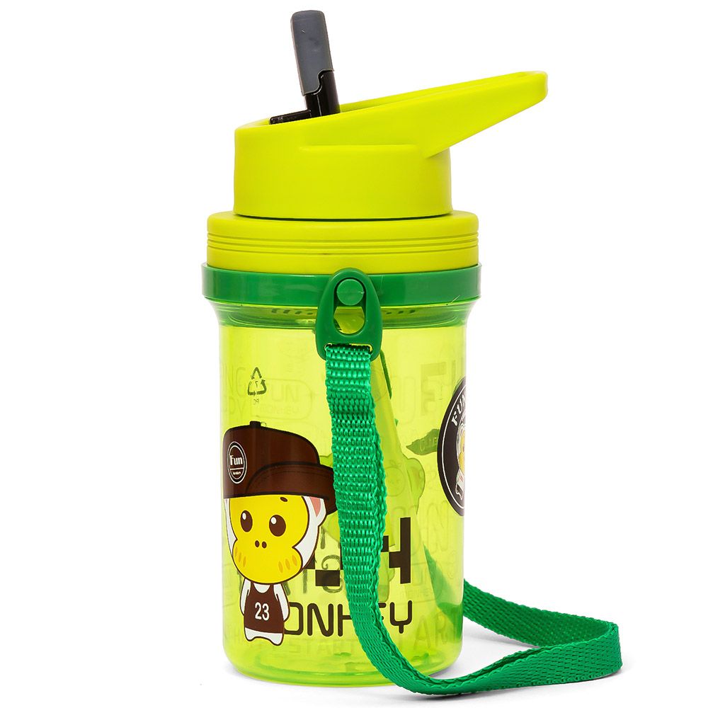 Eazy Kids - Water Bottle w/ Straw & Strap 500ml - Green