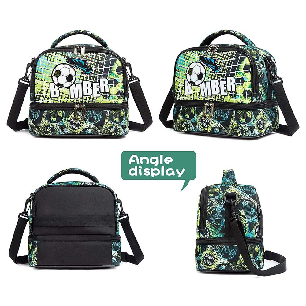 Eazy Kids - Bottle/Lunch Bag - Football Green