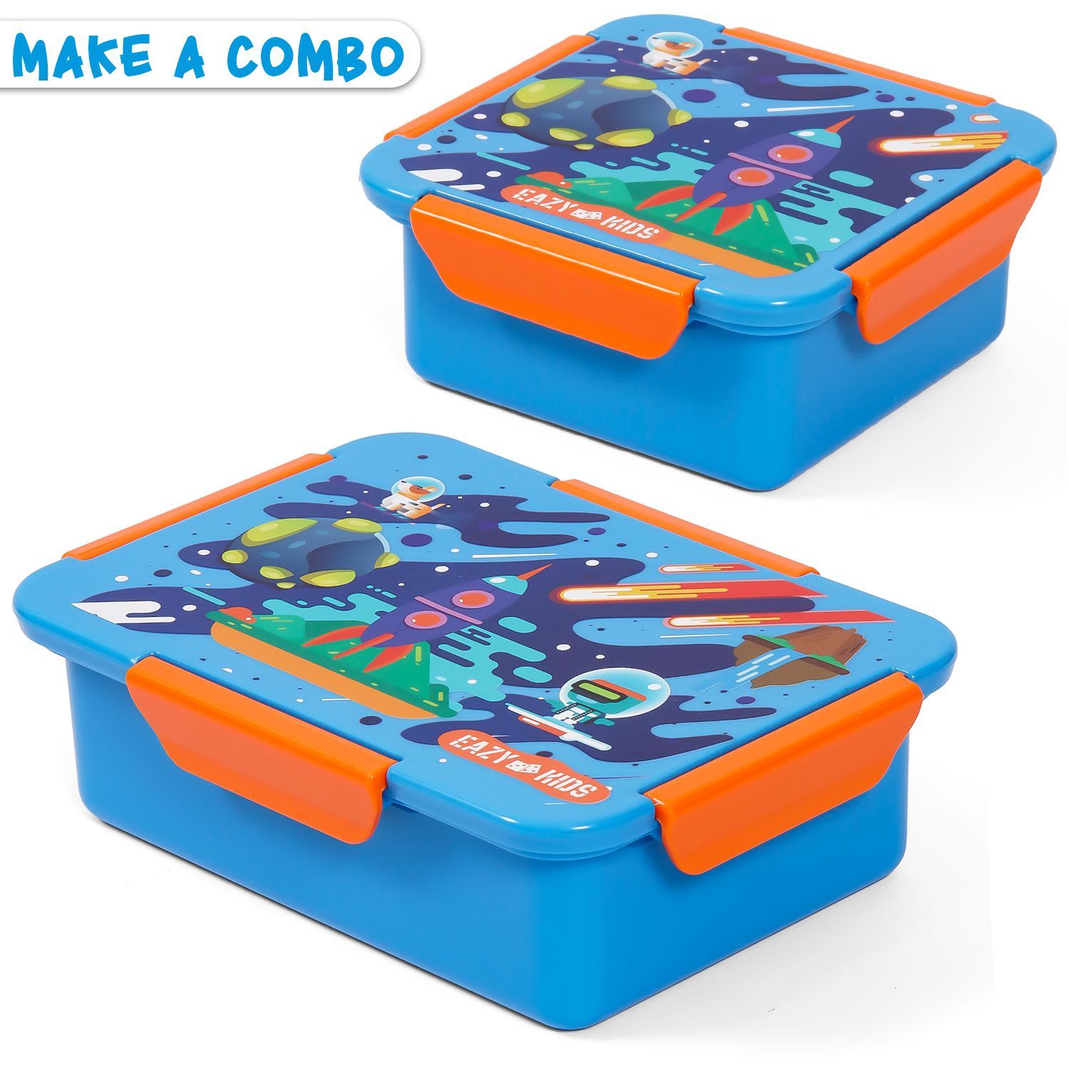 Eazy Kids - Space Lunch Box 650ml - Blue