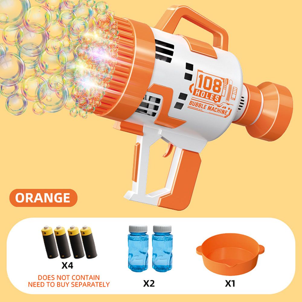 Little Story - 108 Holes Bubble Machine Gun Battery Operated - Orange