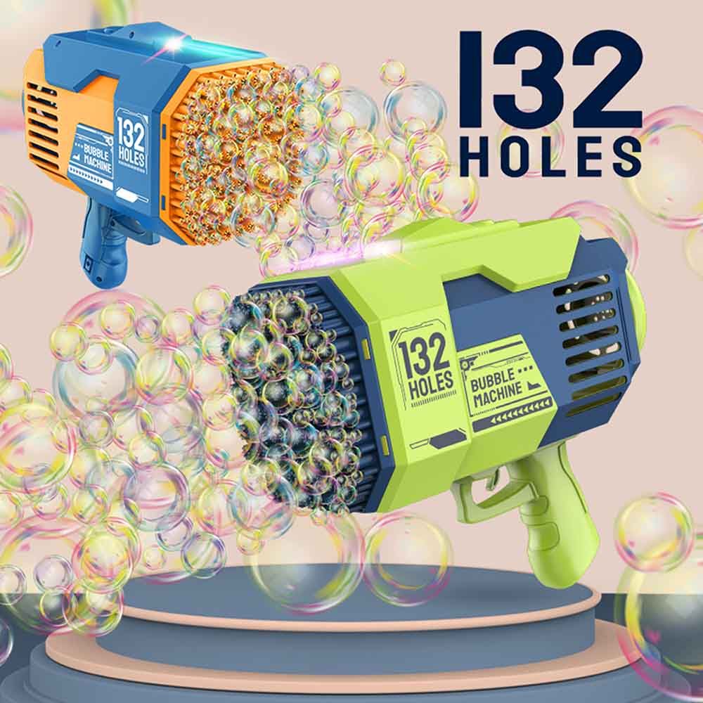 Little Story - 132 Holes Bubble Machine Gun w/ Light - Green