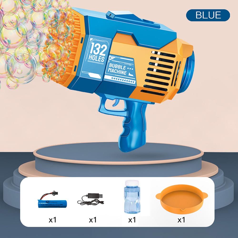 Little Story - 132 Holes Bubble Machine Gun w/ Light - Orange