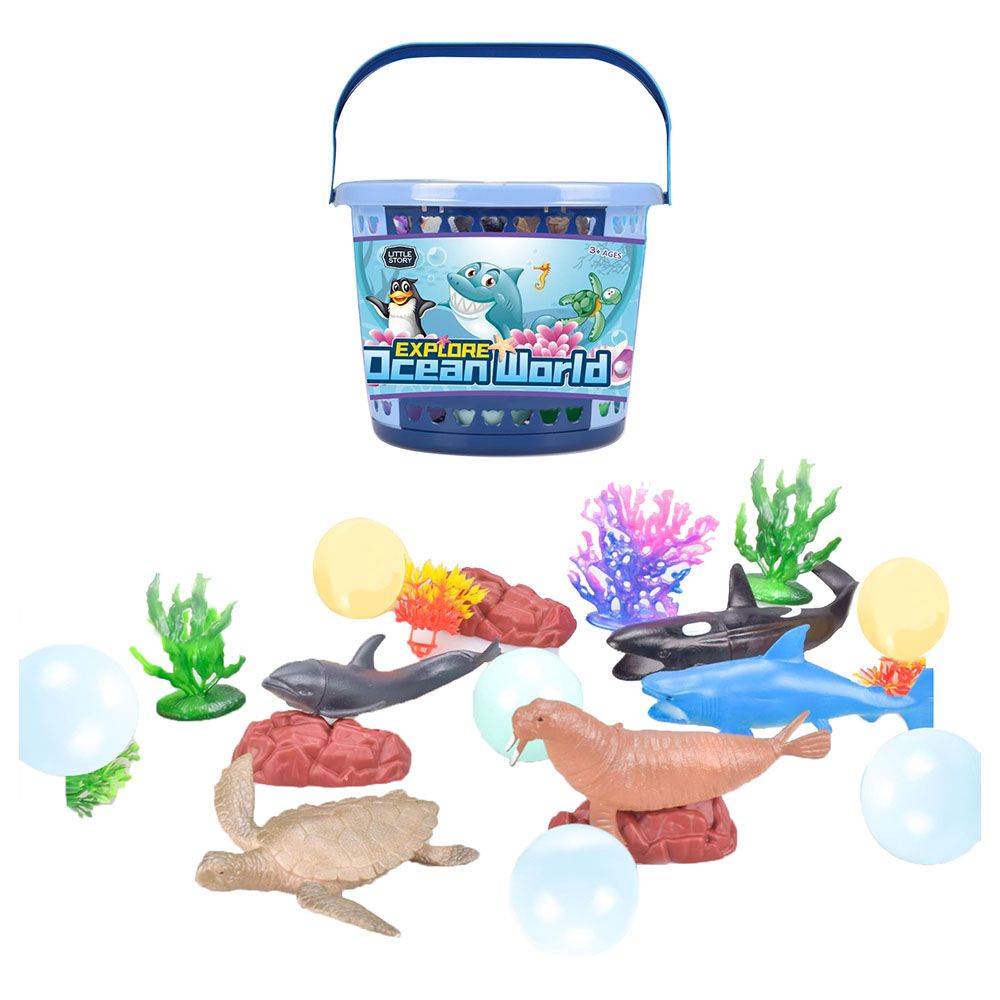 Little Story - Ocean World Bucket Set - 21Pcs