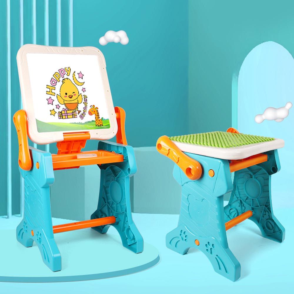 Little Story - 2-In-1 Table & Magnetic Learning Board Set W/ Chair