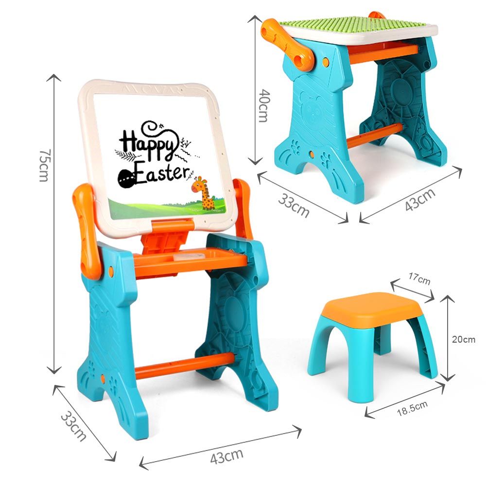 Little Story - 2-In-1 Table & Magnetic Learning Board Set W/ Chair