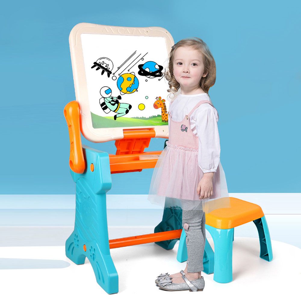 Little Story - 2-In-1 Table & Magnetic Learning Board Set W/ Chair