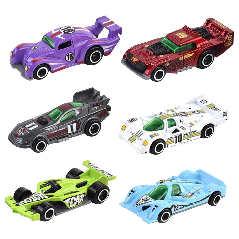 Little Story - Alloy Glide Racer Toy Car - 6Pcs