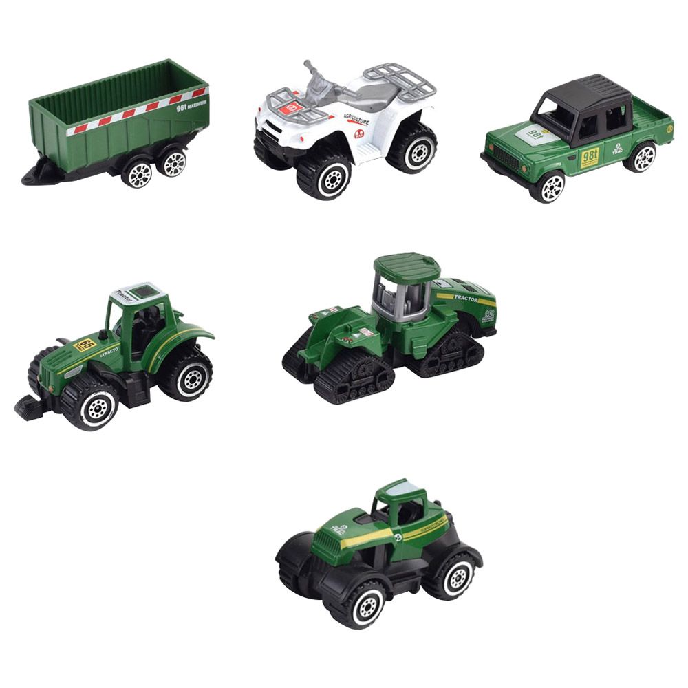 Little Story - Alloy Sliding Farmer's Vehicle - 6Pcs