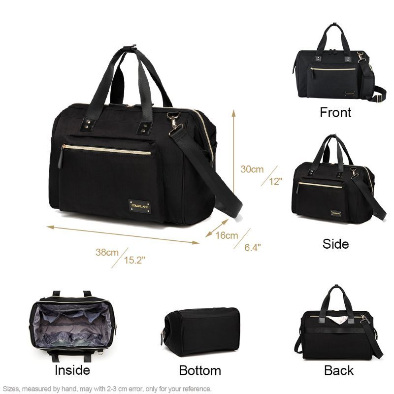 Little Story - Zera Mom Dad Diaper Bag - Black