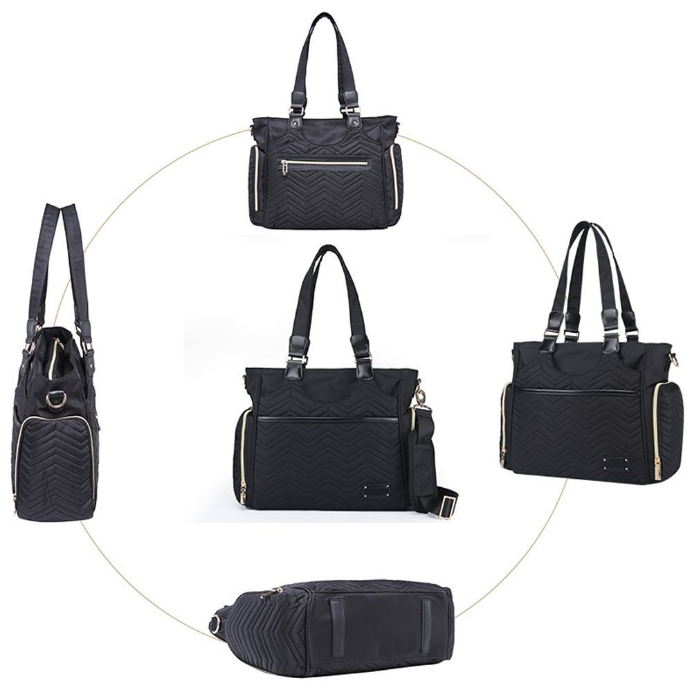 Little Story - Matilda Diaper Bag - Black