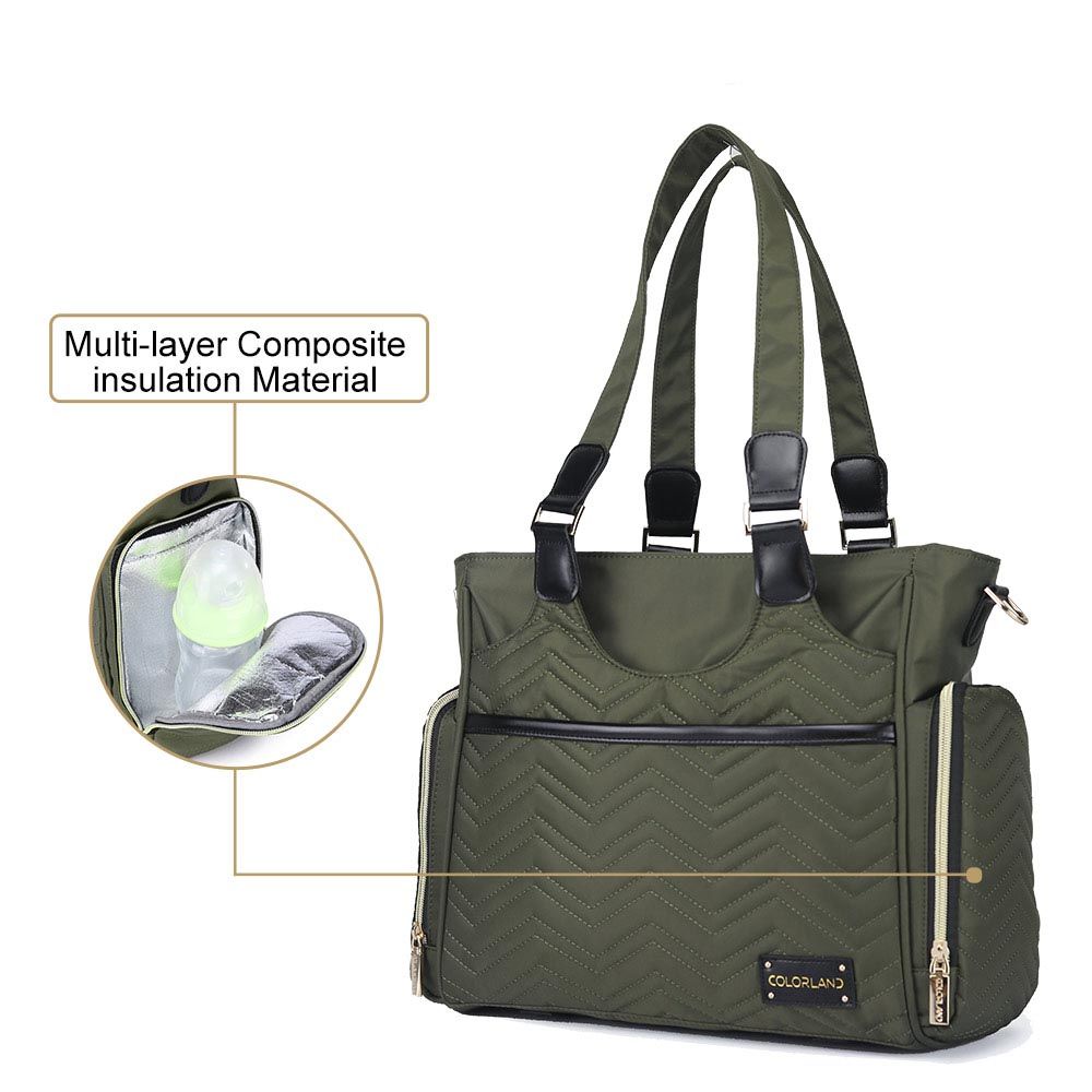 Little Story - Matilda Diaper Bag - Olive Green