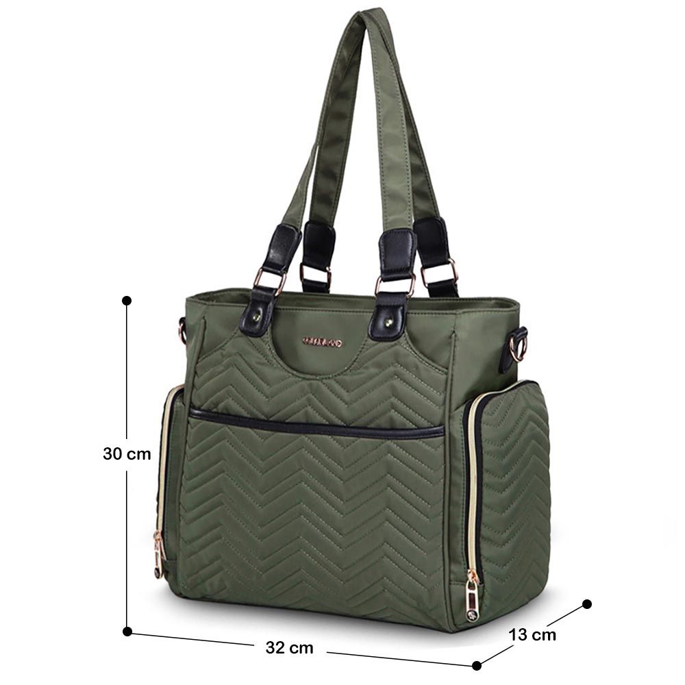 Little Story - Matilda Diaper Bag - Olive Green