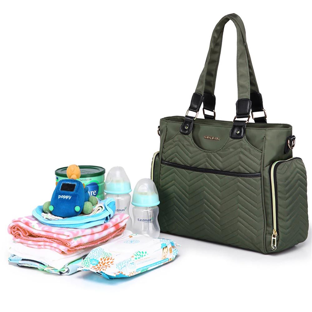 Little Story - Matilda Diaper Bag - Olive Green